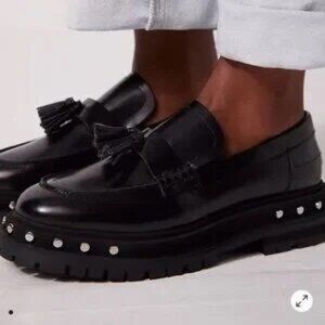 Free People Teagan Tassel Loafer Chunky Leather Platform Women's Size US 11